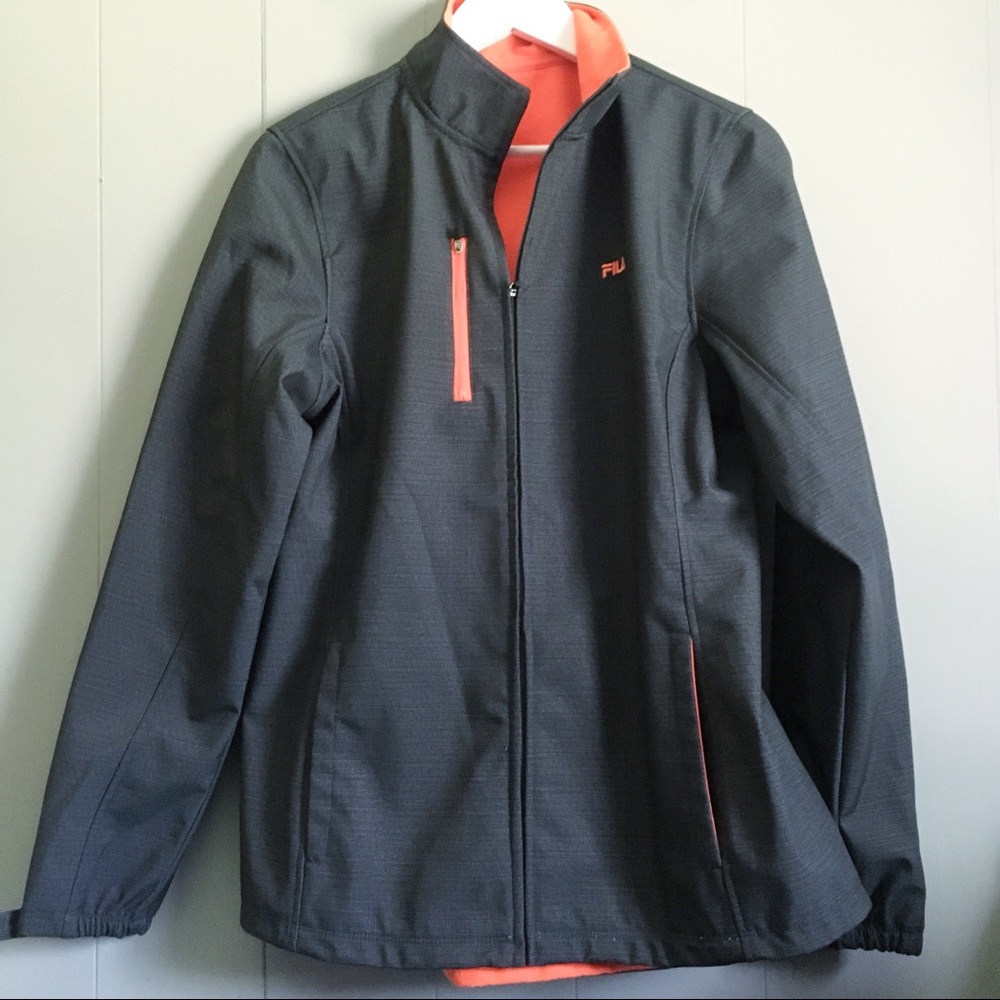 Fila Black and Orange Women's Jacket Ladies Size M